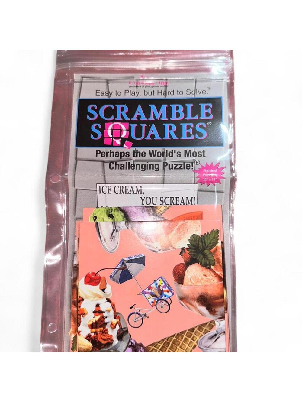 Scramble Squares “Ice Cream, You Scream!” Puzzle Complete Sealed Vintage Brain